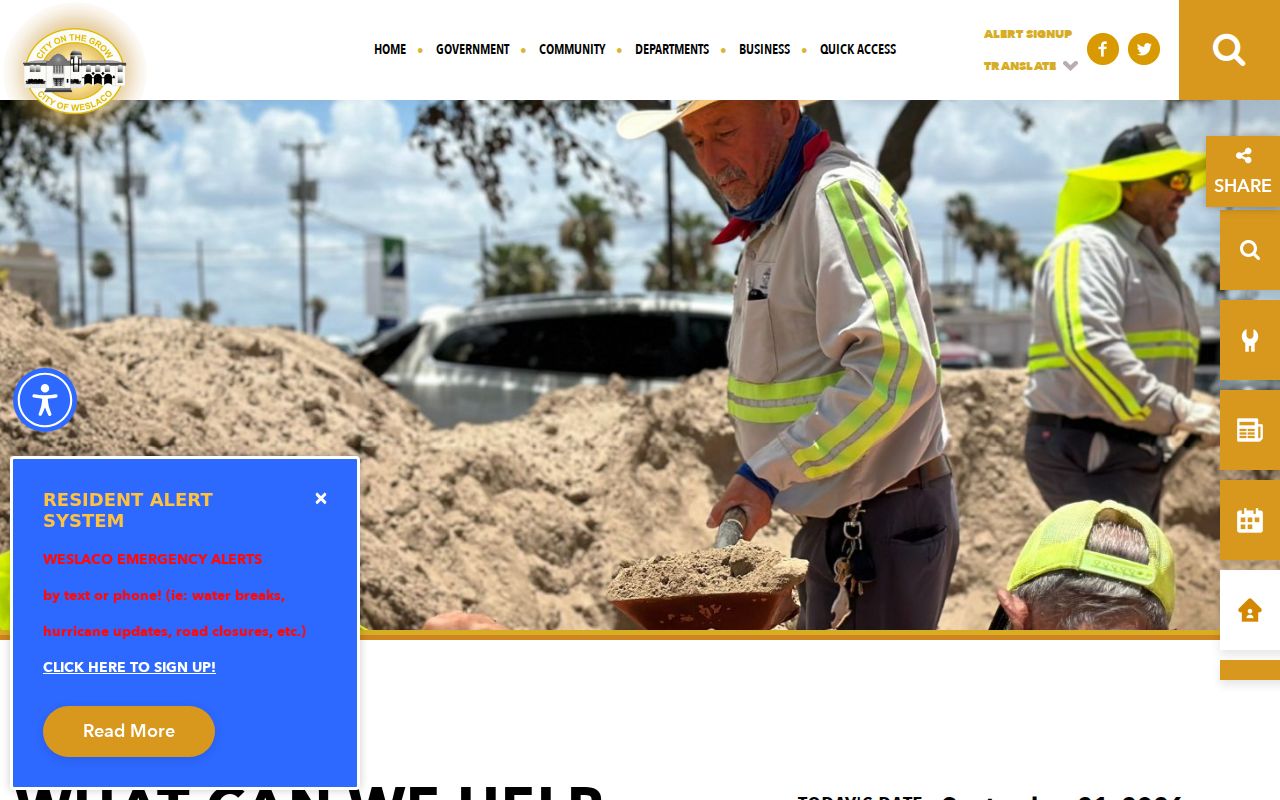 Weslaco city warrant records service page for municipal court and police routes